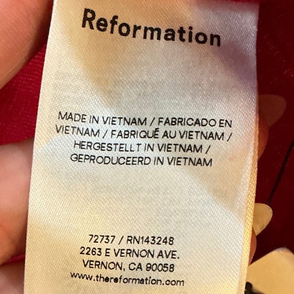 Reformation Mariela Linen Mini Dress Lipstick Red 12 NWT - Picture 8 of 13